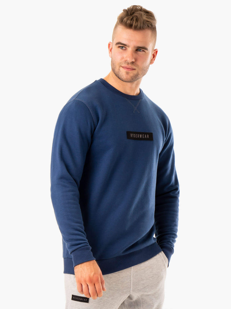 Pullover Ryderwear Recharge Hombre Azules | LGTZH8546