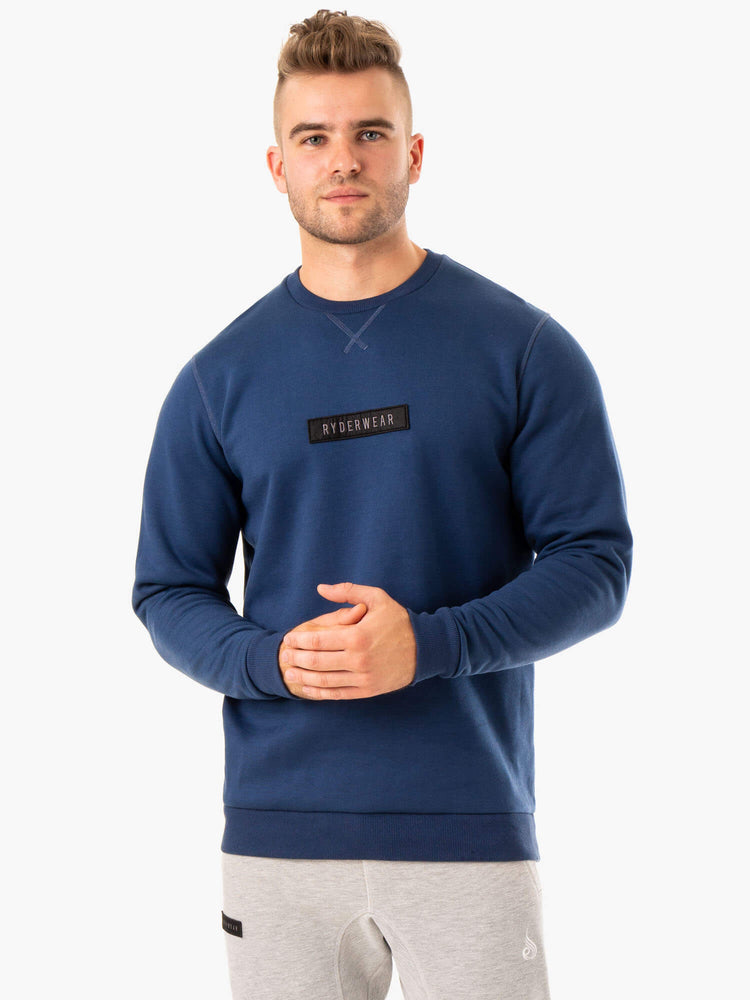 Pullover Ryderwear Recharge Hombre Azules | LGTZH8546