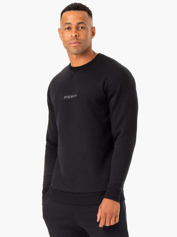 Pullover Ryderwear Recharge Hombre Negros | WZVTL7569