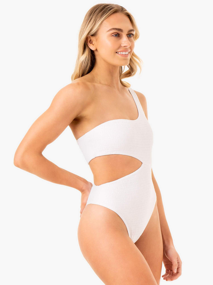 Ropa Interior Ryderwear Paradise Cut Out One Piece Mujer Blancos | CNTXB5187