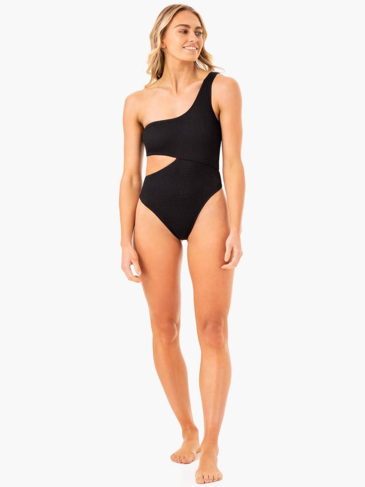 Ropa Interior Ryderwear Paradise Cut Out One Piece Mujer Negros | YGWZR1628