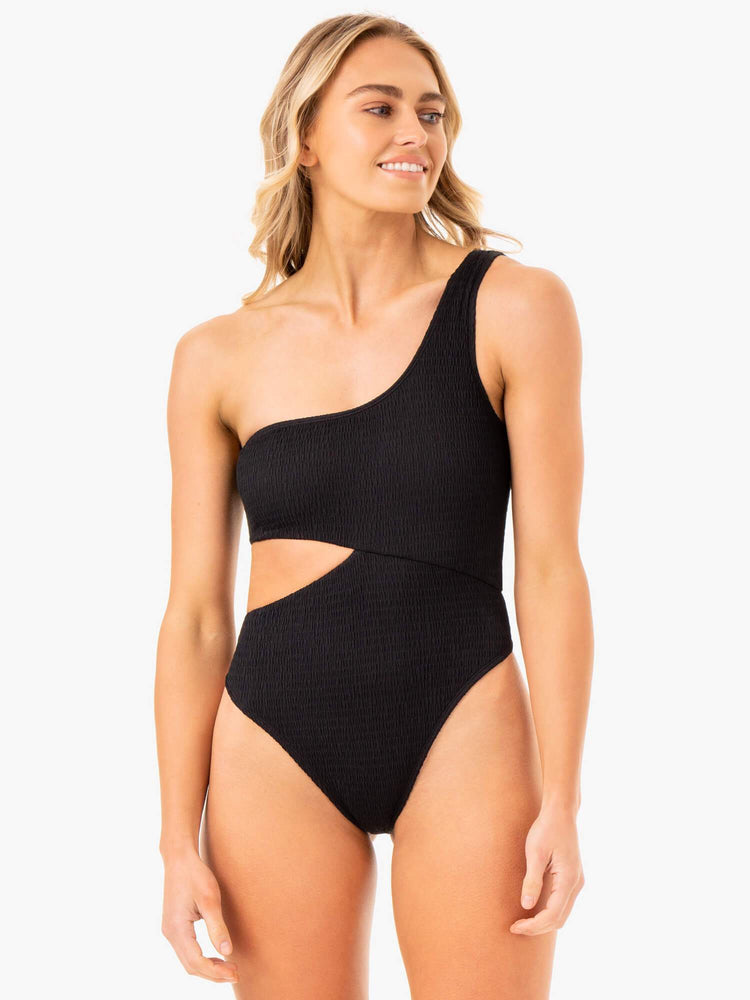 Ropa Interior Ryderwear Paradise Cut Out One Piece Mujer Negros | YGWZR1628