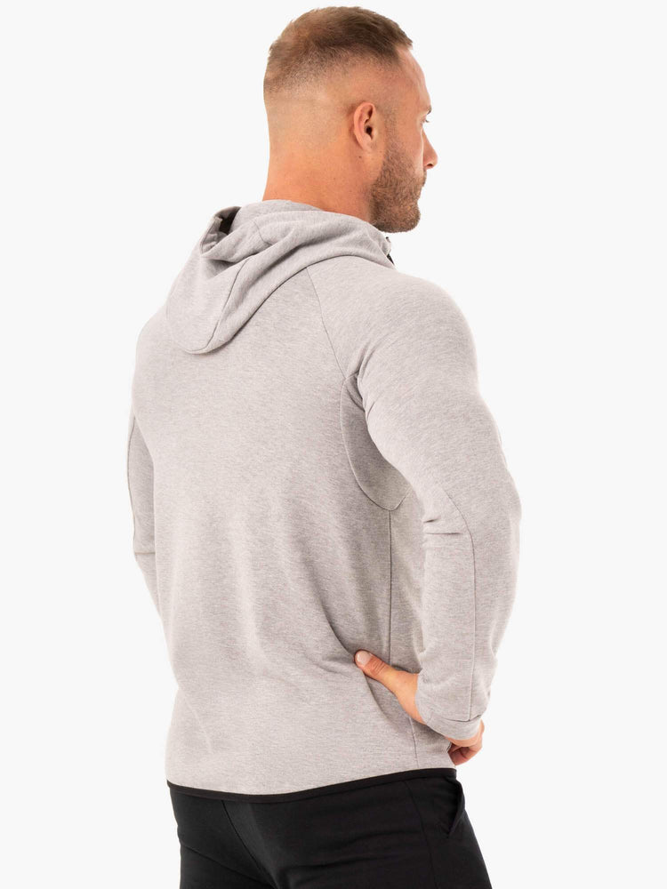 Sudadera Con Capucha Ryderwear Atléticos Zip Up Hombre Grises | CSZEB1097