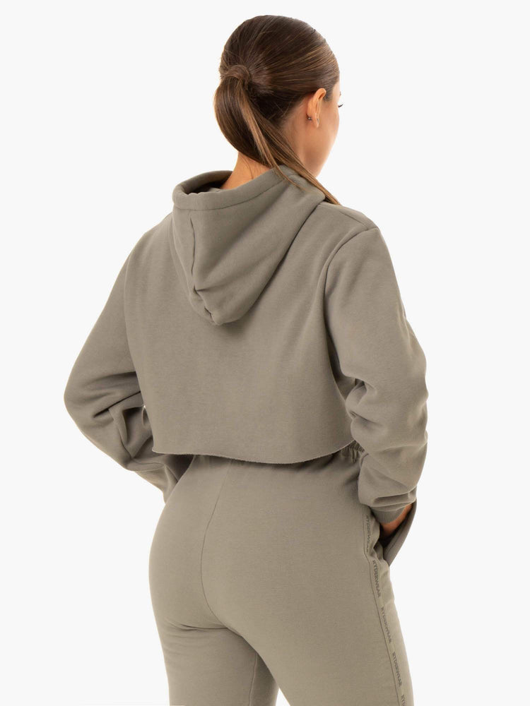 Sudadera Con Capucha Ryderwear Base Pullover Mujer Kaki | PBHEU7891