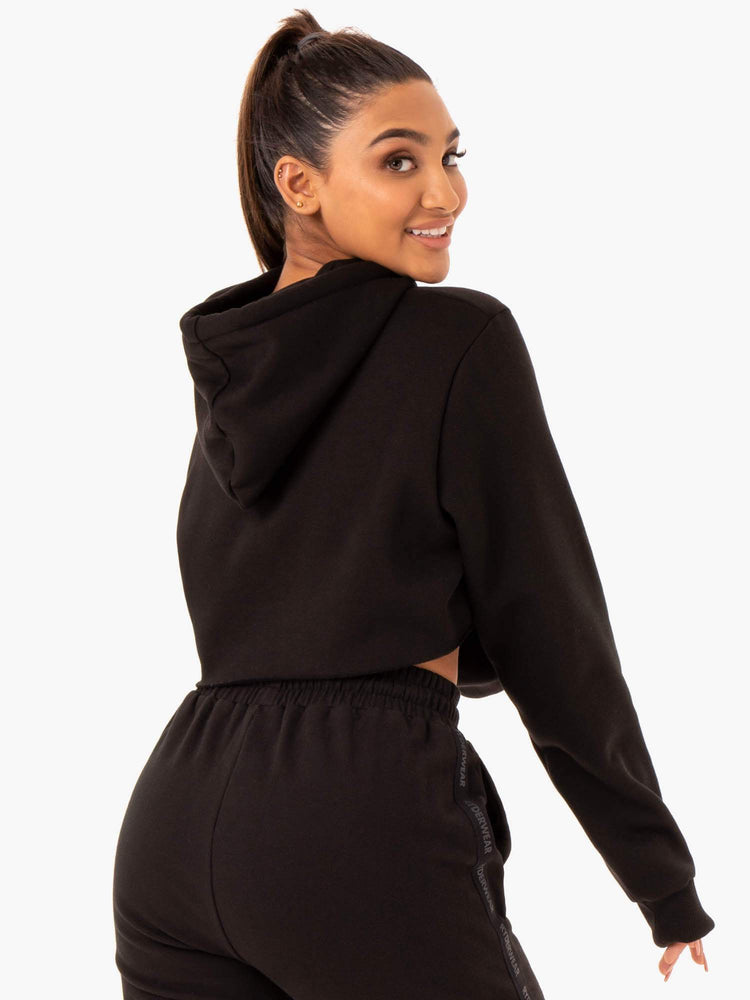 Sudadera Con Capucha Ryderwear Base Pullover Mujer Negros | QKEUX8354