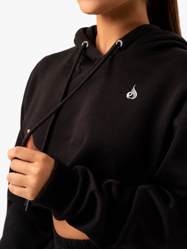 Sudadera Con Capucha Ryderwear Base Pullover Mujer Negros | QKEUX8354