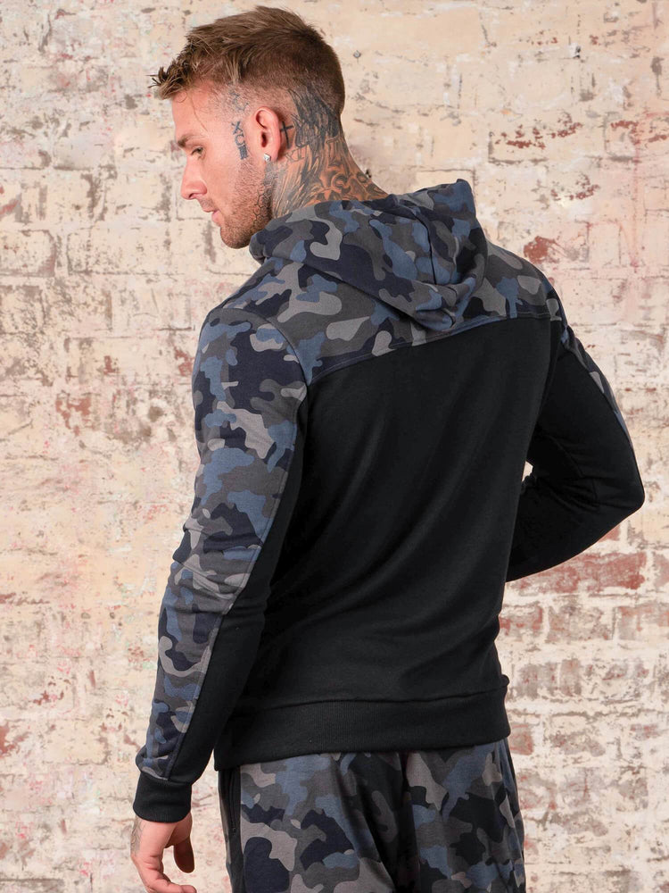 Sudadera Con Capucha Ryderwear Camo Hombre Negros | CJFLY2790