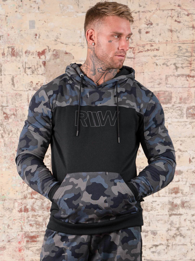 Sudadera Con Capucha Ryderwear Camo Hombre Negros | CJFLY2790