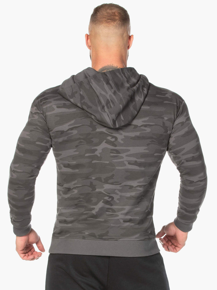 Sudadera Con Capucha Ryderwear Camo Pullover Hombre Negros | UTFLG5704