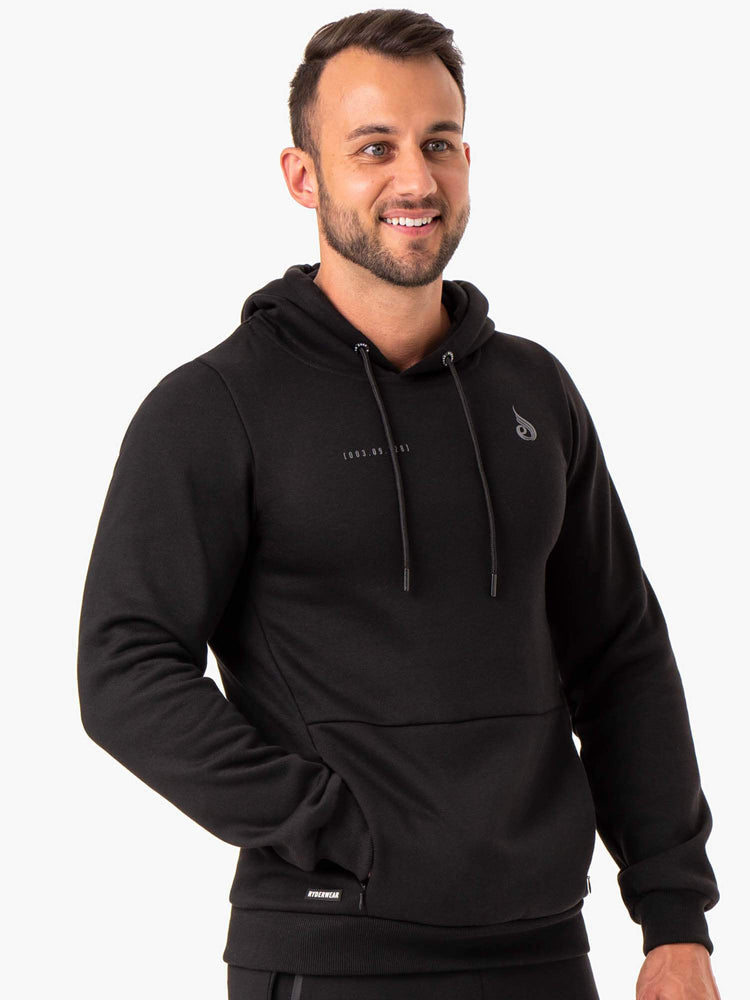 Sudadera Con Capucha Ryderwear Camo Tech Pullover Hombre Negros | MVERK4860