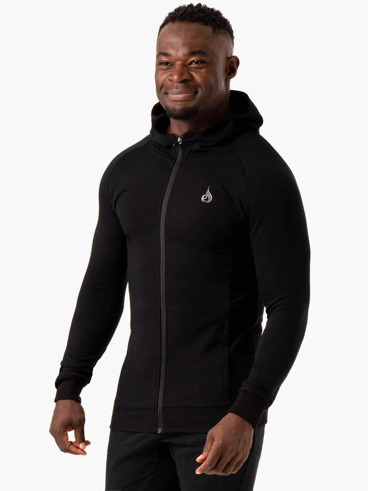 Sudadera Con Capucha Ryderwear Critical Zip Up Hombre Negros | XTIGM0358