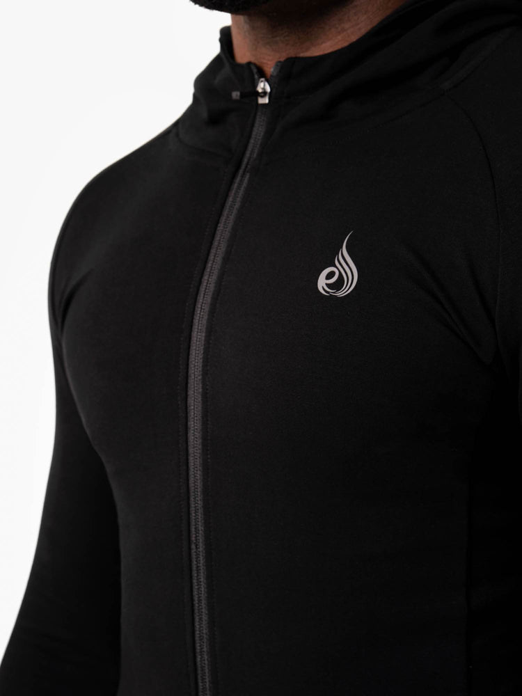 Sudadera Con Capucha Ryderwear Critical Zip Up Hombre Negros | XTIGM0358