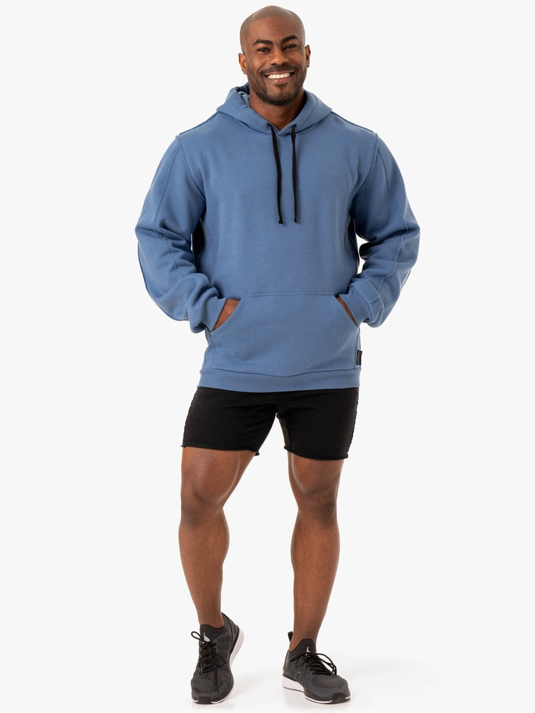 Sudadera Con Capucha Ryderwear Force Pullover Hombre Azules | HMTRV4917