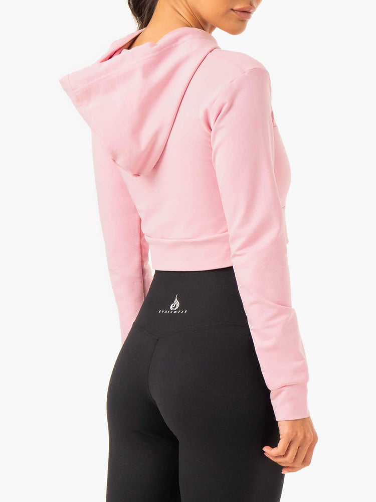 Sudadera Con Capucha Ryderwear Híbrido Fitted Mujer Rosas | SFLCP4890