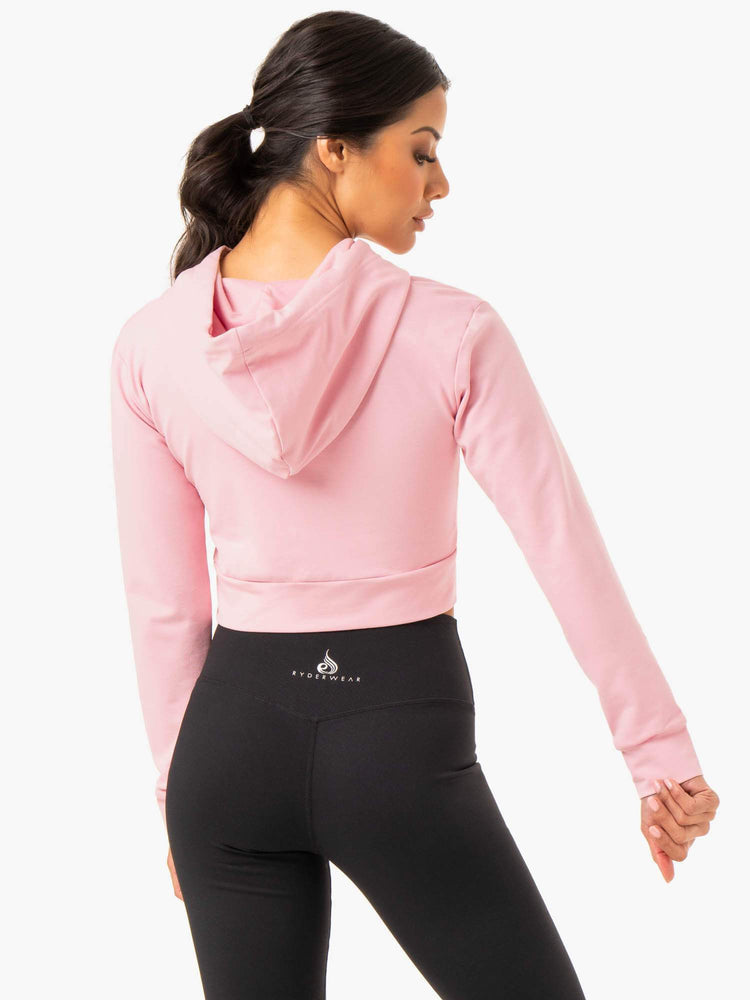 Sudadera Con Capucha Ryderwear Híbrido Fitted Mujer Rosas | SFLCP4890