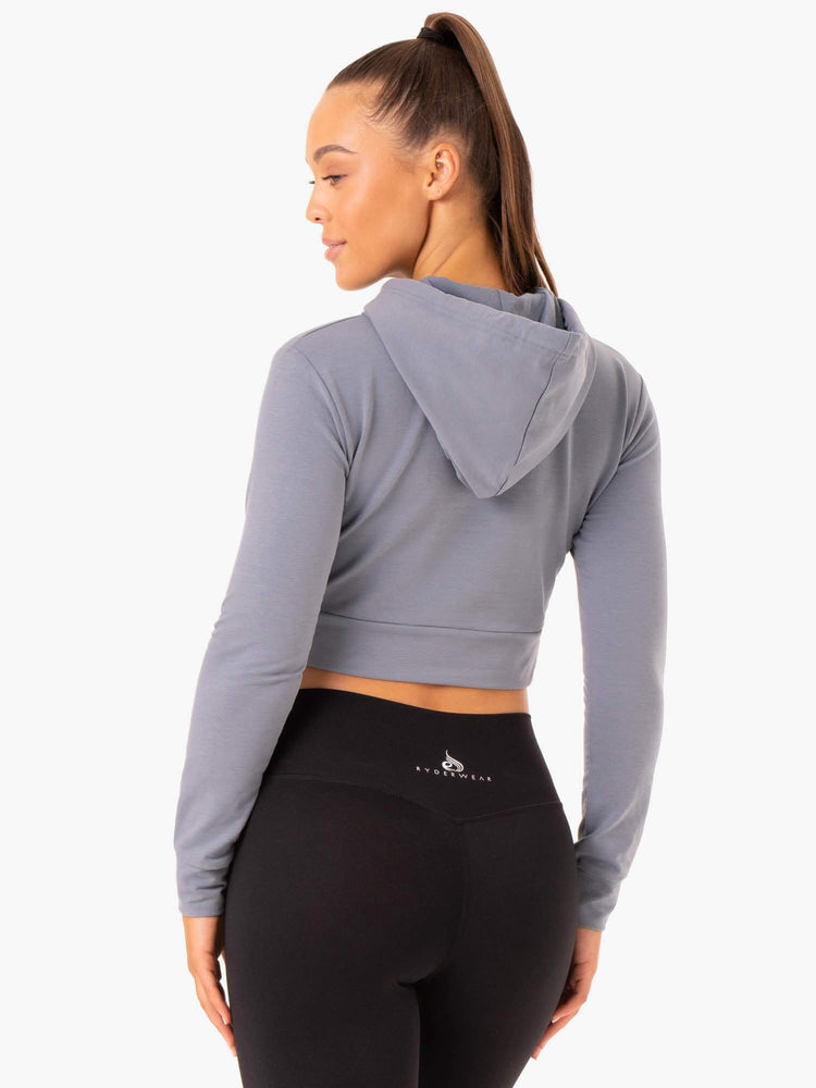Sudadera Con Capucha Ryderwear Híbrido Fitted Mujer Azules | TRJHI5917