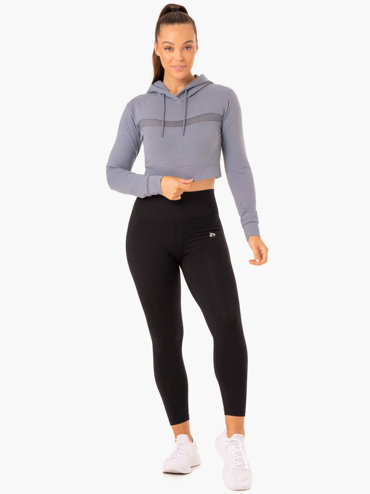 Sudadera Con Capucha Ryderwear Híbrido Fitted Mujer Azules | TRJHI5917