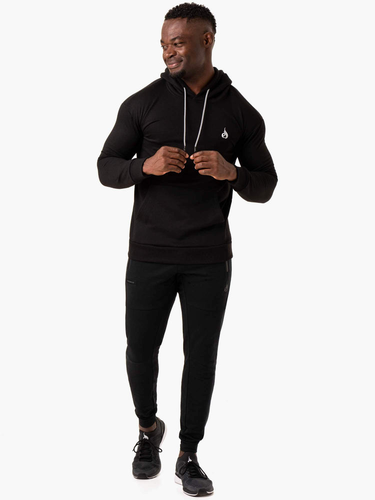 Sudadera Con Capucha Ryderwear Impact Pullover Hombre Negros | BAOMY6041