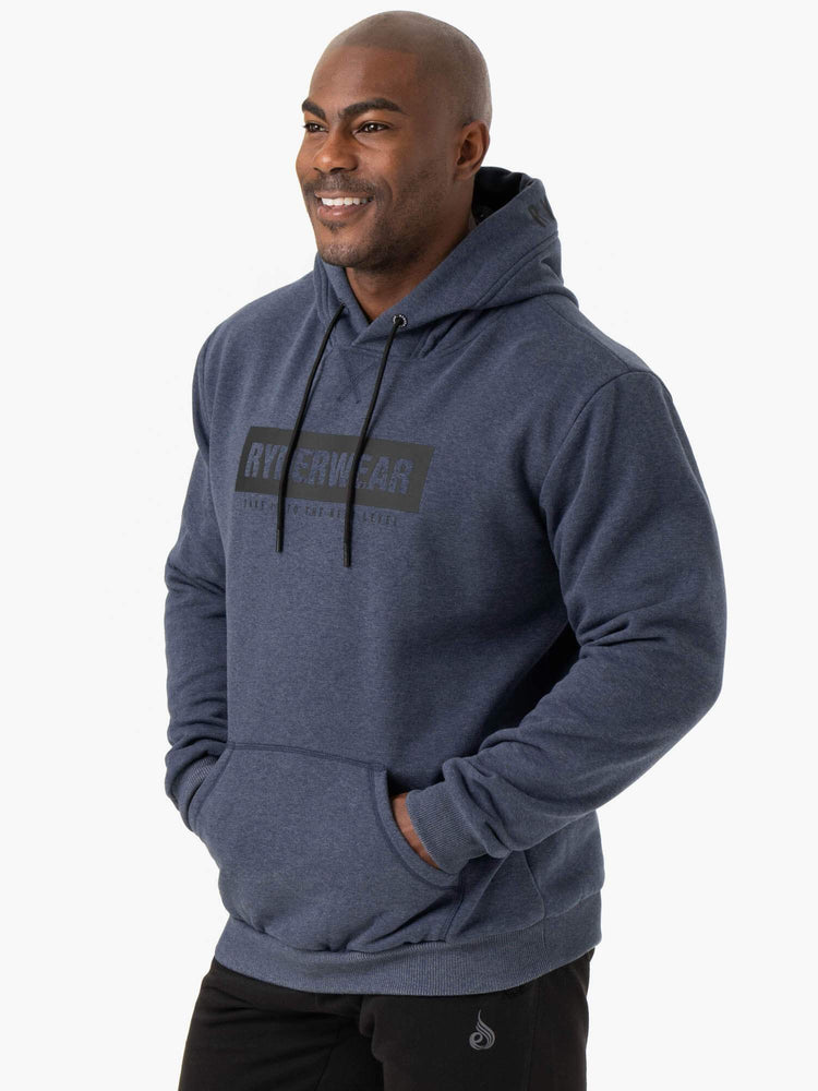 Sudadera Con Capucha Ryderwear Iron Pullover Hombre Azul Marino | DGSFV2419