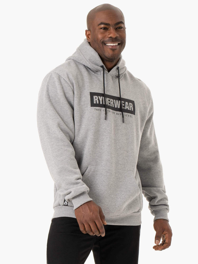 Sudadera Con Capucha Ryderwear Iron Pullover Hombre Grises | YJVDI9805