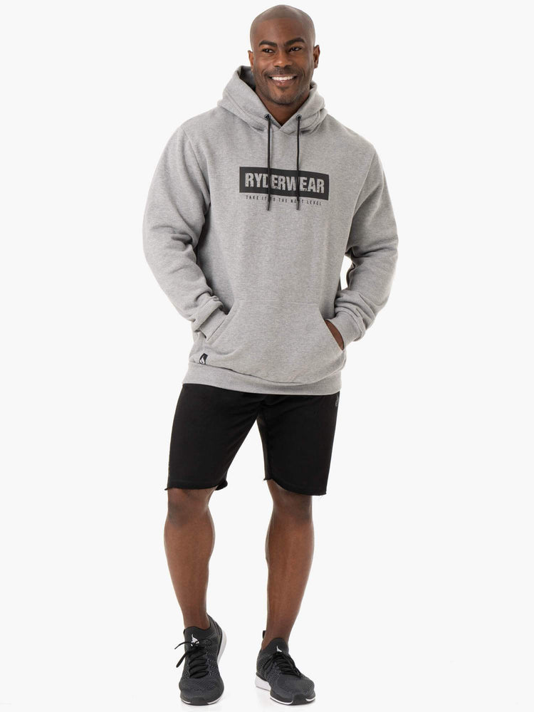 Sudadera Con Capucha Ryderwear Iron Pullover Hombre Grises | YJVDI9805