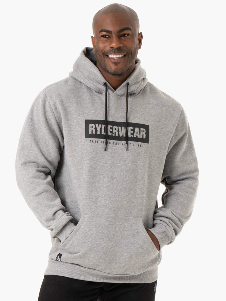 Sudadera Con Capucha Ryderwear Iron Pullover Hombre Grises | YJVDI9805
