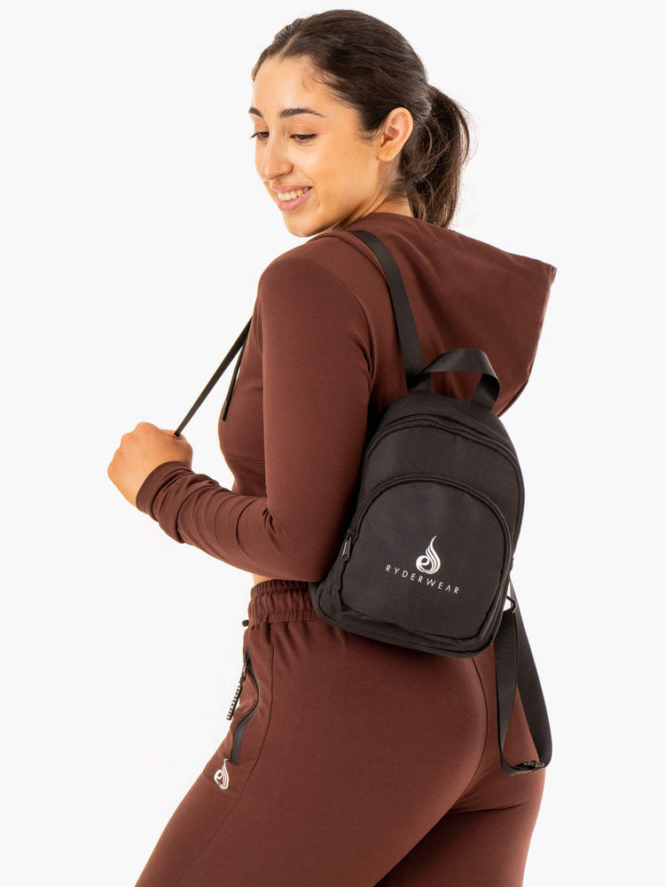 Sudadera Con Capucha Ryderwear Luxe Cropped Zip Mujer Chocolate | HWUQG4961