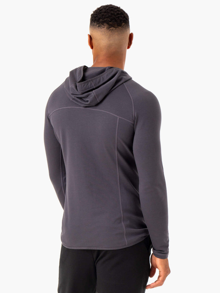 Sudadera Con Capucha Ryderwear Optimal Pullover Hombre Grises | UKCBT5810