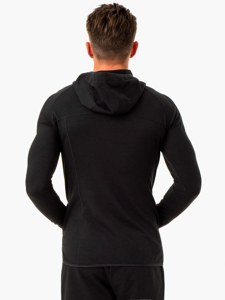 Sudadera Con Capucha Ryderwear Optimal Pullover Hombre Negros | XGPBM4721