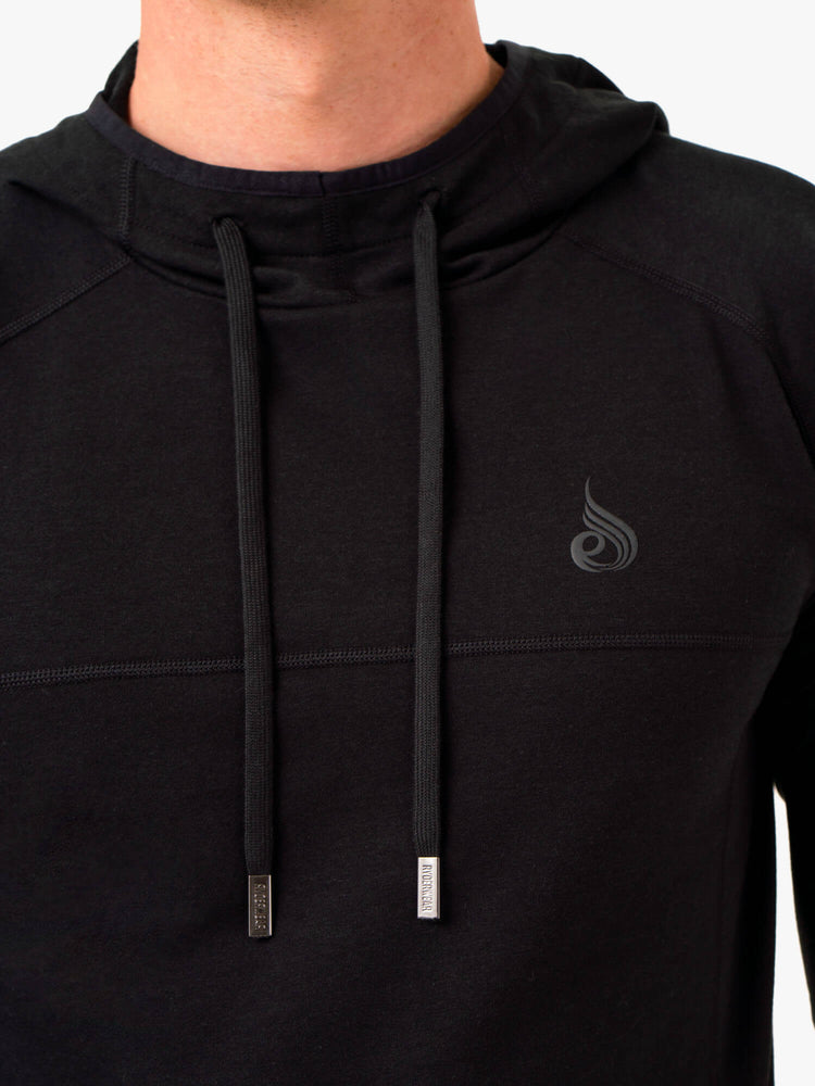 Sudadera Con Capucha Ryderwear Optimal Pullover Hombre Negros | XGPBM4721