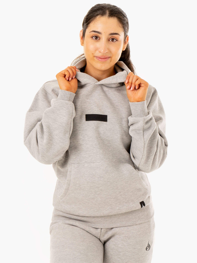 Sudadera Con Capucha Ryderwear Pullover Mujer Grises | NDBMU8307