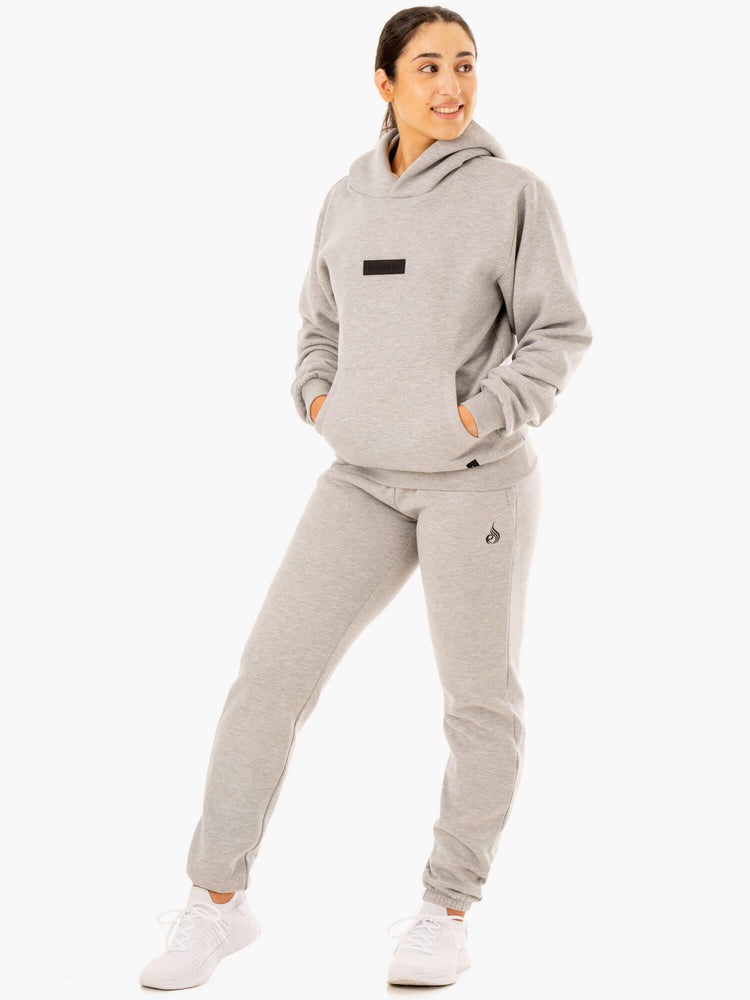 Sudadera Con Capucha Ryderwear Pullover Mujer Grises | NDBMU8307