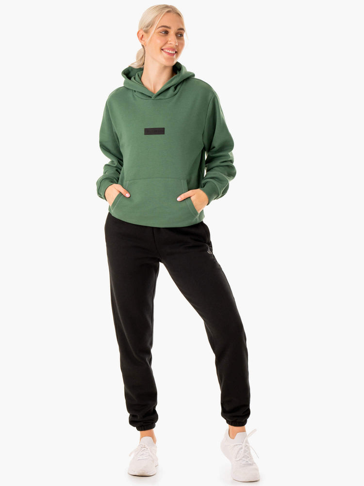 Sudadera Con Capucha Ryderwear Pullover Hombre Verdes | VTSGY2691