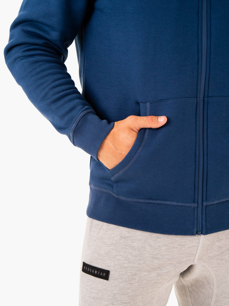 Sudadera Con Capucha Ryderwear Recharge Zip Up Hombre Azules | TDCUY7394