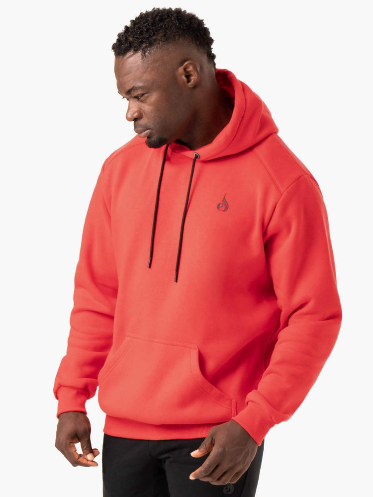Sudadera Con Capucha Ryderwear Reset Pullover Hombre Rojos | VEXSK0219
