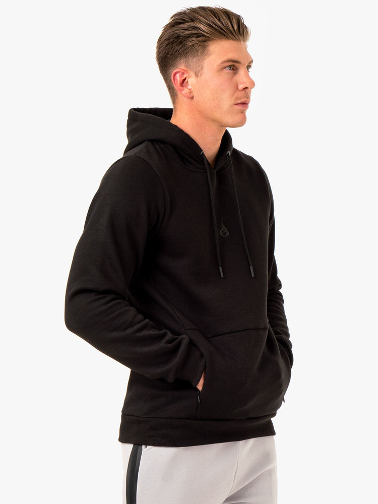 Sudadera Con Capucha Ryderwear Restore Pullover Hombre Negros | GBEVH9467