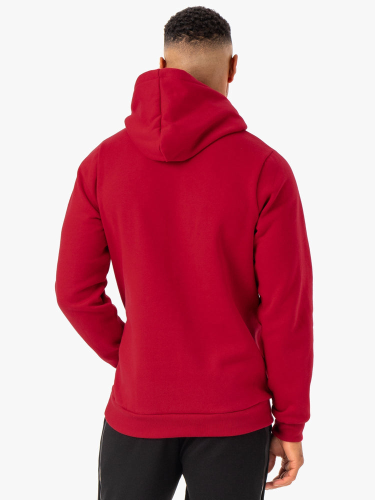 Sudadera Con Capucha Ryderwear Restore Pullover Hombre Vino | MAELV8035