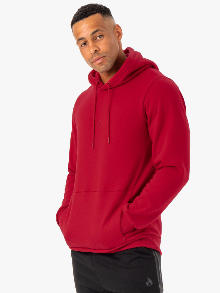 Sudadera Con Capucha Ryderwear Restore Pullover Hombre Vino | MAELV8035