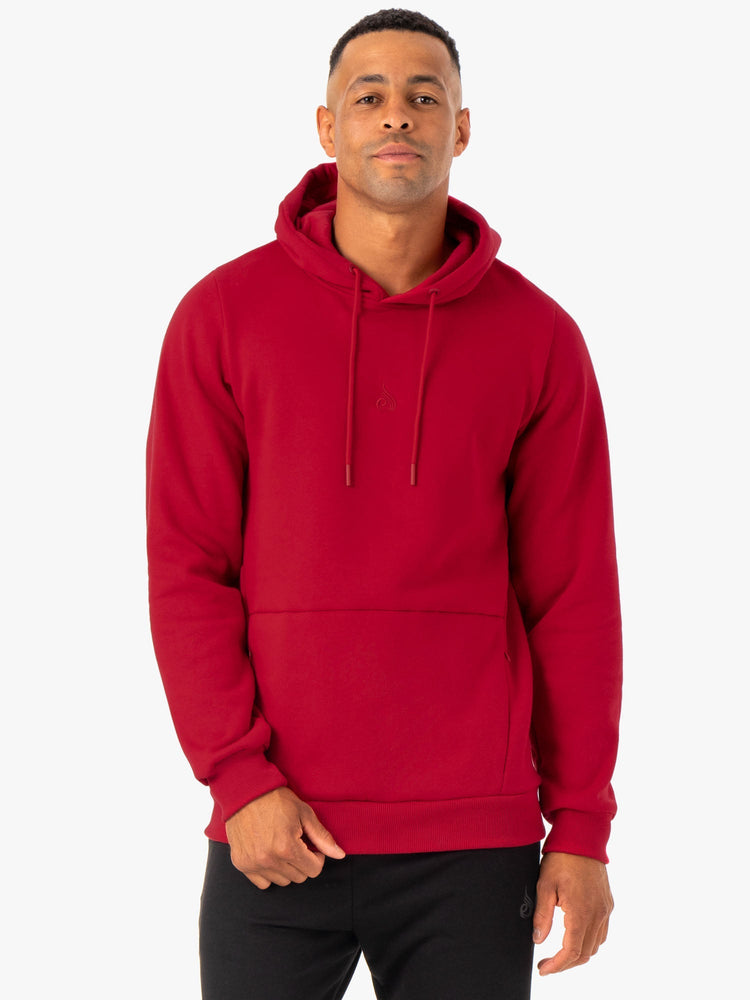 Sudadera Con Capucha Ryderwear Restore Pullover Hombre Vino | MAELV8035