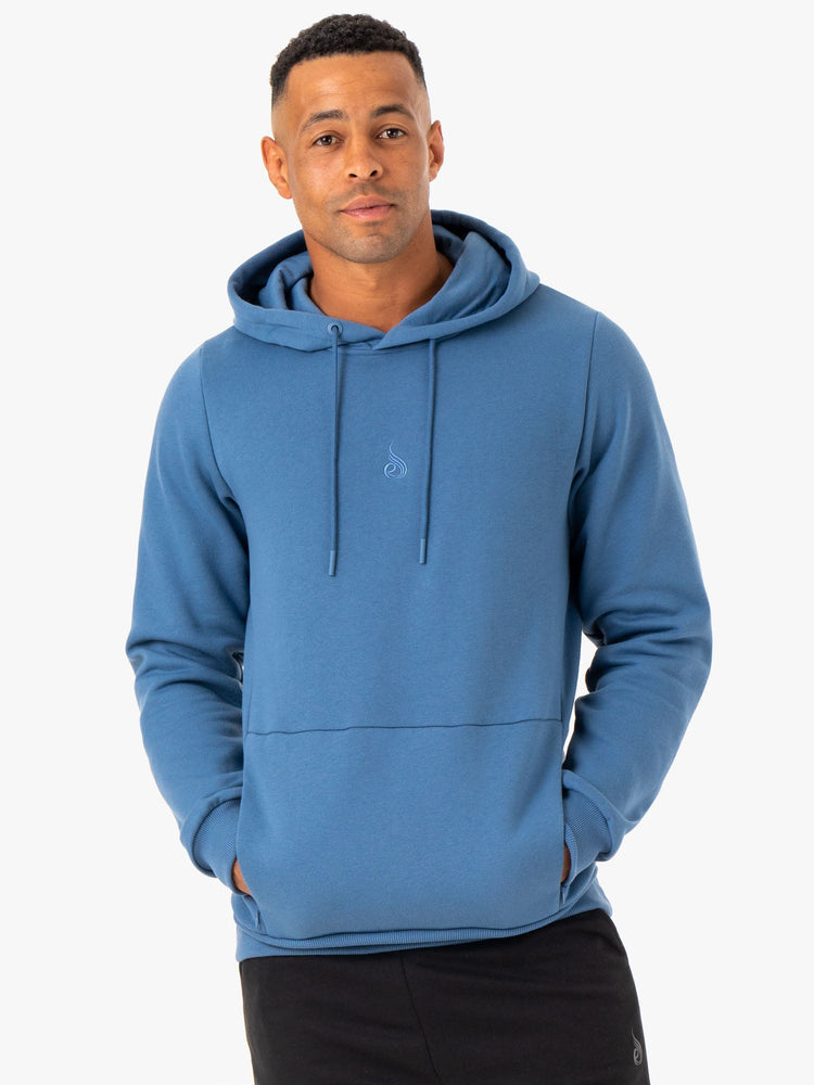 Sudadera Con Capucha Ryderwear Restore Pullover Hombre Azules | RJWXF4850