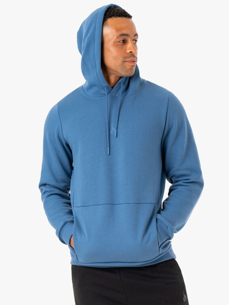 Sudadera Con Capucha Ryderwear Restore Pullover Hombre Azules | RJWXF4850