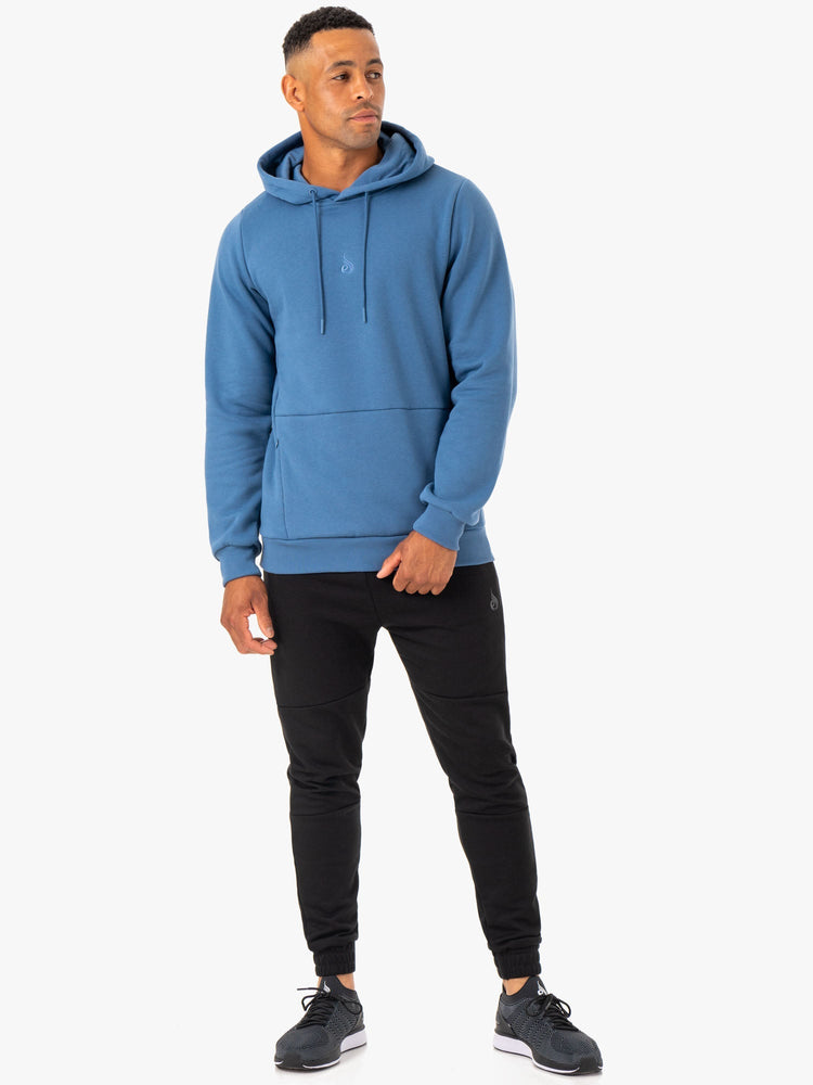 Sudadera Con Capucha Ryderwear Restore Pullover Hombre Azules | RJWXF4850