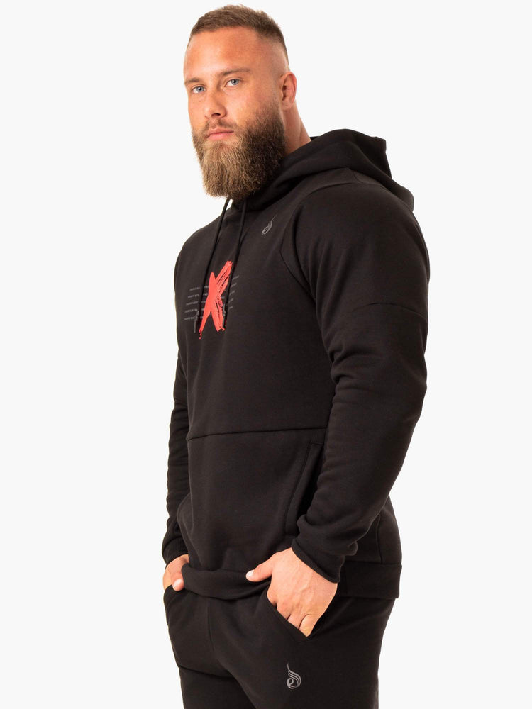 Sudadera Con Capucha Ryderwear Rwxkg Fleece Hombre Negros | GMWCT5781