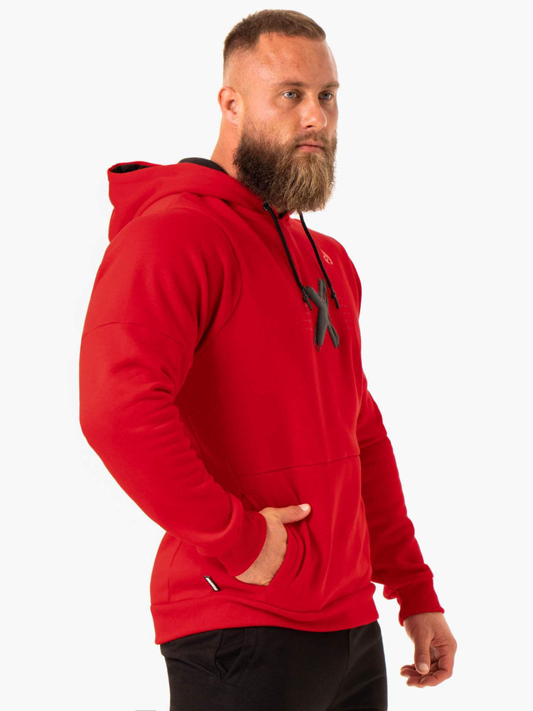 Sudadera Con Capucha Ryderwear Rwxkg Fleece Hombre Rojos | VCTSO9721
