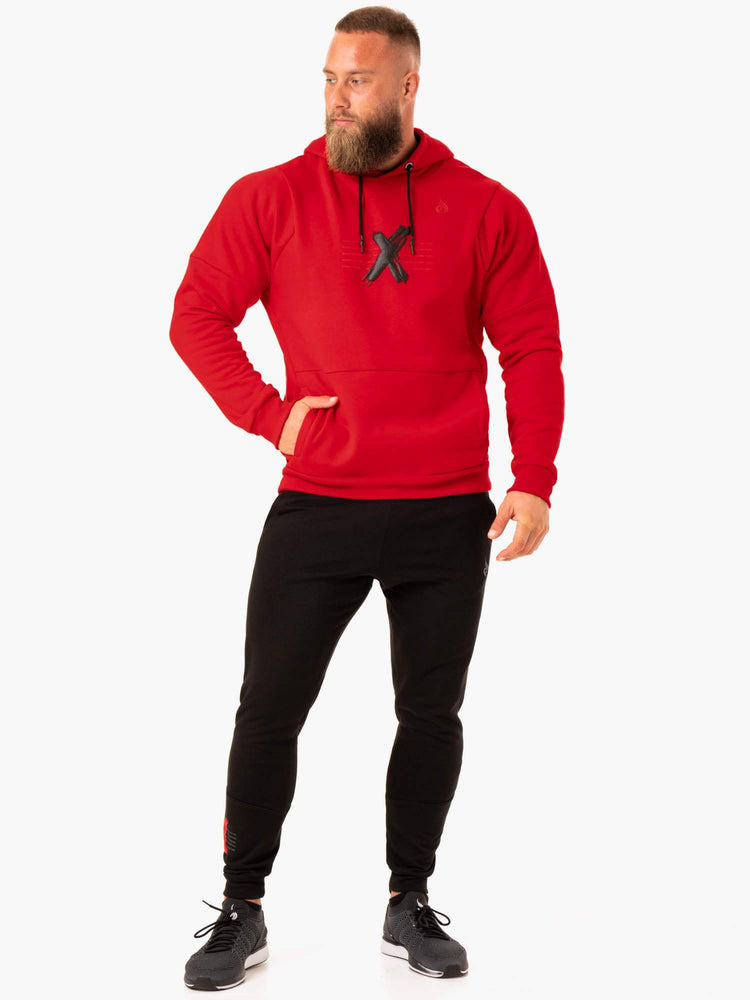 Sudadera Con Capucha Ryderwear Rwxkg Fleece Hombre Rojos | VCTSO9721