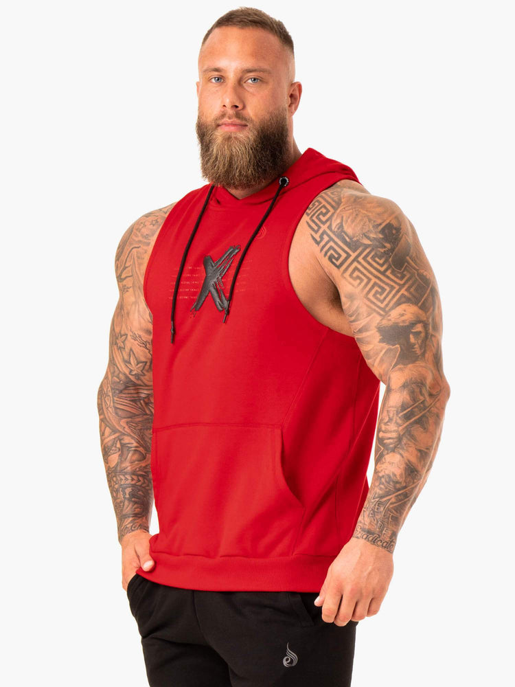 Sudadera Con Capucha Ryderwear Rwxkg Sin Manga Hombre Rojos | UIQNE4986