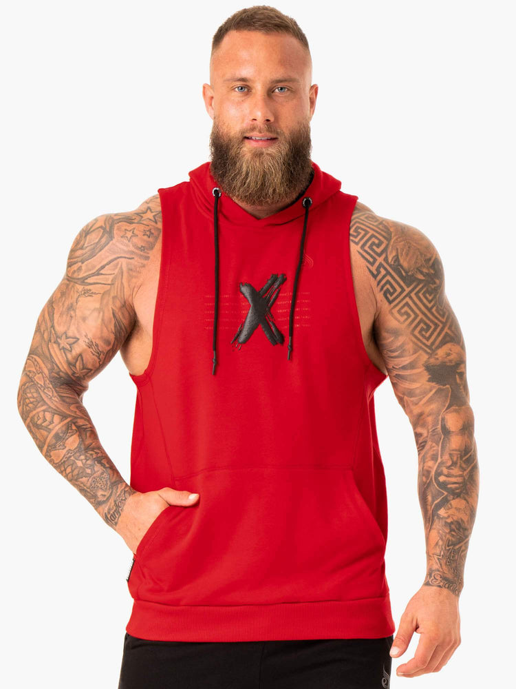 Sudadera Con Capucha Ryderwear Rwxkg Sin Manga Hombre Rojos | UIQNE4986