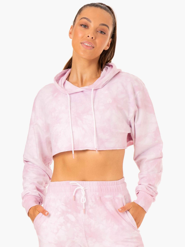 Sudadera Con Capucha Ryderwear Tie Dye Pullover Mujer Rosas | HMTVD3720
