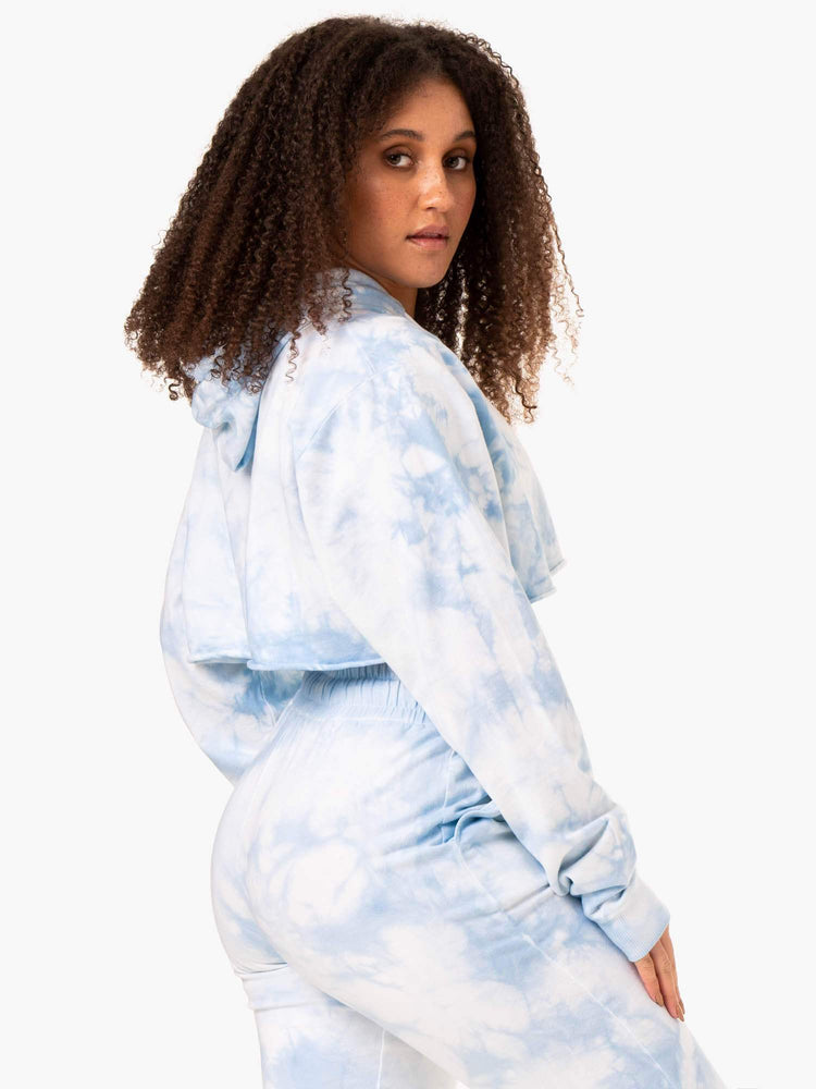 Sudadera Con Capucha Ryderwear Tie Dye Pullover Mujer Azules | SUKEV1938