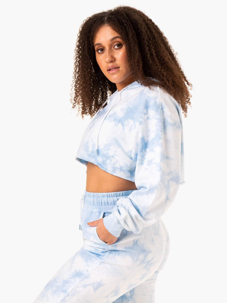 Sudadera Con Capucha Ryderwear Tie Dye Pullover Mujer Azules | SUKEV1938